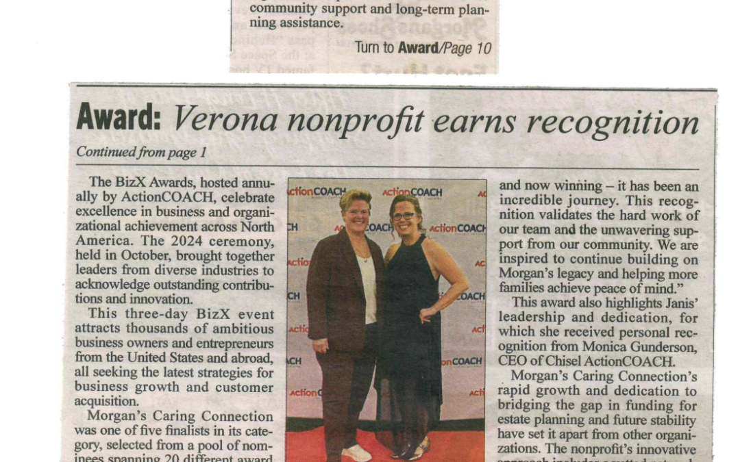 Verona Press – Verona Nonprofit Earns Recognition